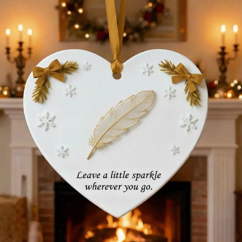 High-quality Acrylic Ornaments Acrylic Christmas Decor Inspirational Heart Shaped Christmas Ornament Set for Friends for Tree