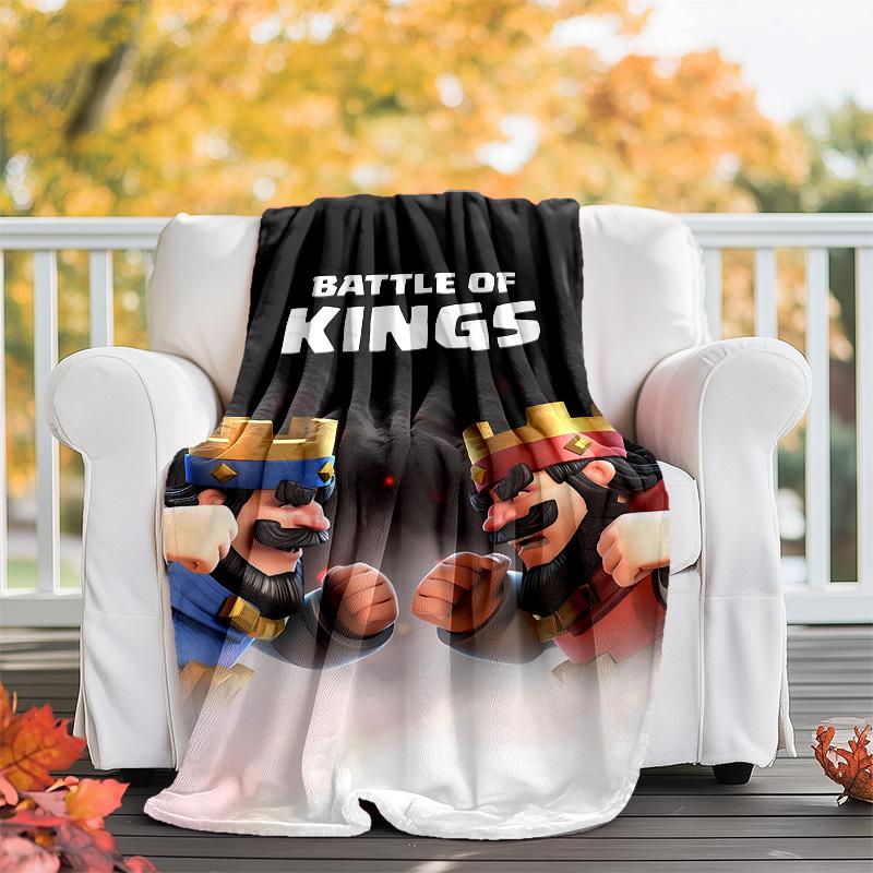 Clash Royale printed throw blanket—lightweight,soft,warm;versatile blanket for all seasons—perfect as &air-conditioning throw,nap blanket