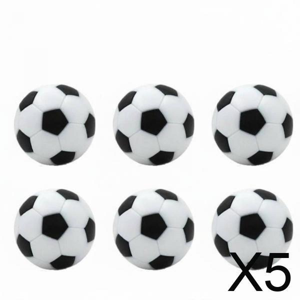 6x6 Pieces 28 Mm Foosball Ball Standard Size Black and White Table Soccer Material