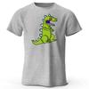 Angry Dinosaur Cotton T-shirt for Men Loose Large Breathable Sports Short Sleeves Summer Trendy Street