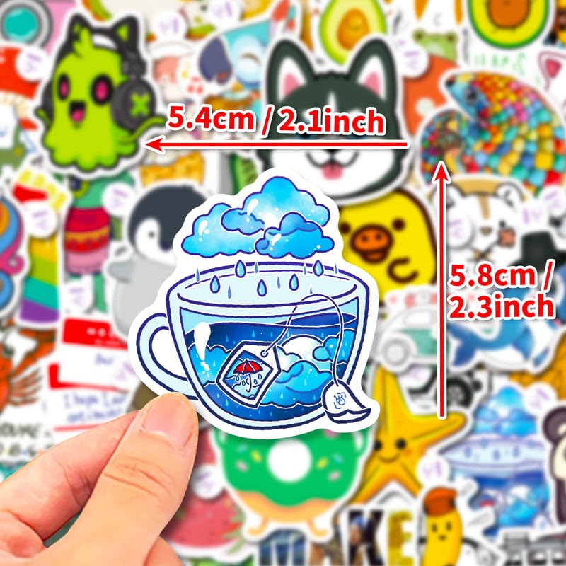 Cute Sanrio Sticker Set of 50 - Anime and Manga Stickers, Waterproof and Stylish Planner Stickers, Cute DIY Stickers for Car, Bike, Helmet, PC,
