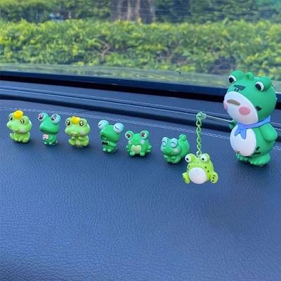 Decoração Sapo Solitário Acessórios Carro 6 Peças Sapos Luminosos Estatueta Decoração Carro Mini Notilucente Presentes Desenho Animado Casa T2P3