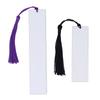 60 Pcs Sublimation Blanks Bookmark Double Sided Sublimation Blanks Products with Colorful Tassels