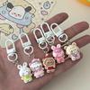 Lovely Pet Shaped Keychain For Couples Gift Resin Accessory Mini Key Ring Her Birthday Present Bag Pendant