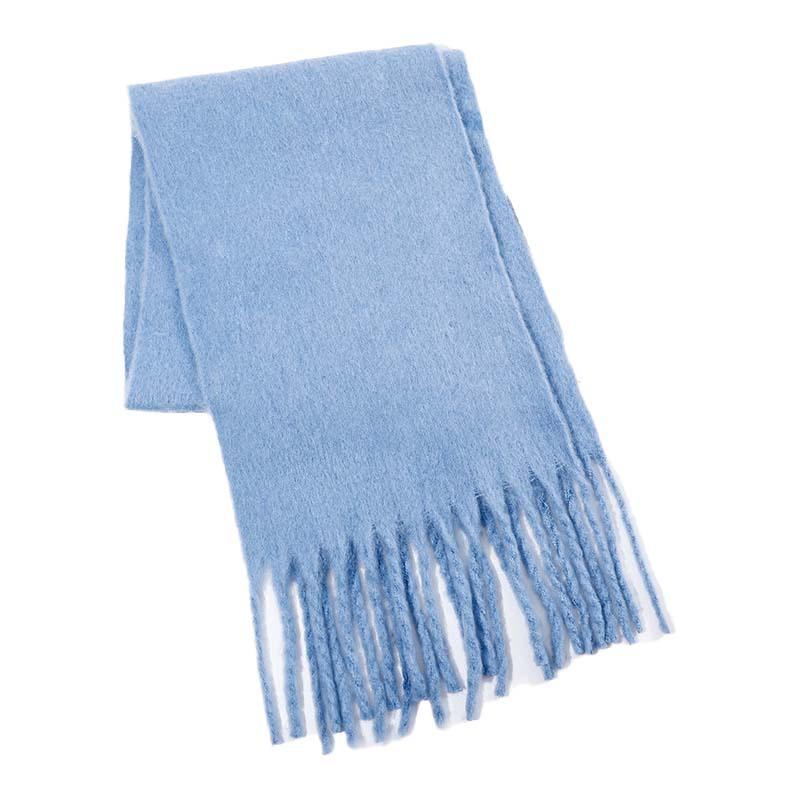 New style solid color pulled hair thickened warm scarf women's winter fashion men's women's scarf scarf scarf shawl