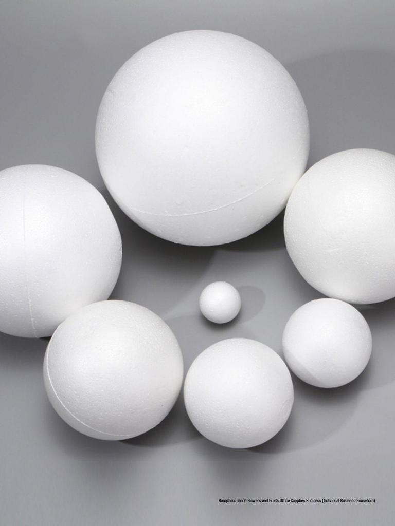 White Polystyrene Foam Ball for Crafts and Floral Arrangements