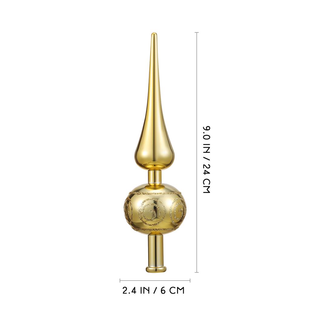 3 Stück Kürbis Baumspitze Stern Weihnachten Gold Dekoration Dekorationen Topper Ornament Topper Kunststoffzweig