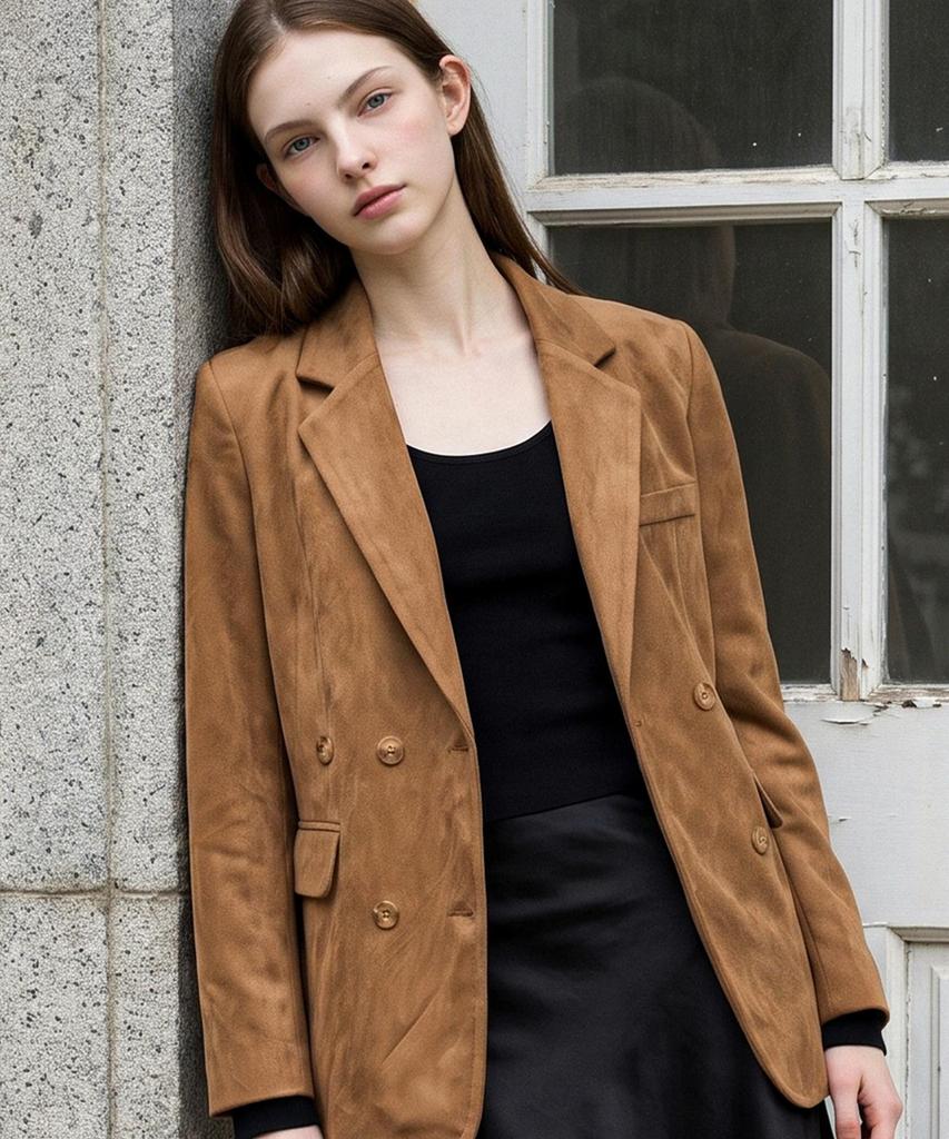 FOREVER21 Simple Double Tailored Long Sleeve Jacket (Ftdcjk012)