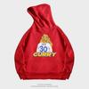 Autumn hooded sweater pullover European and American style trend loose basketball casual towel back curry printed jacket