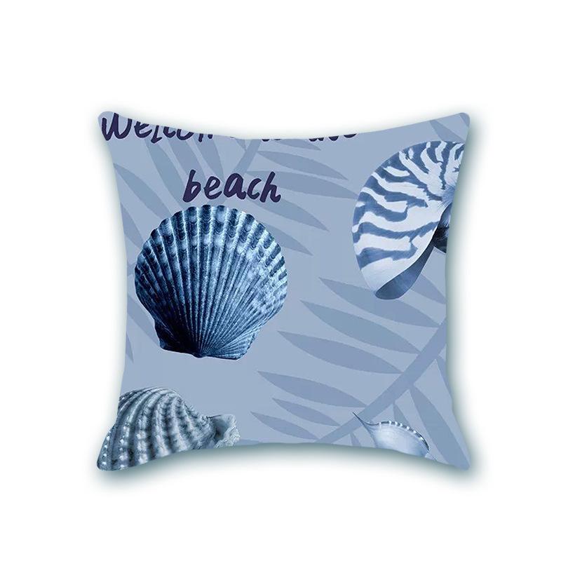 Retro Ocean Series Imitation Super Soft Pillow Cover Octopus Starfish Cushion Sofa Nap Bedside Pillow