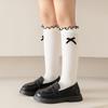 Girls Knee High Socks with Lace Trim and for School and Everyday Wear