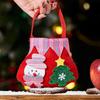 Christmas Gift Bags 3D Snowman Santa Elk Doll Reusable Xmas Burlap Sacks with Handle for Christmas Party Favors Holiday Presents Wrapping
