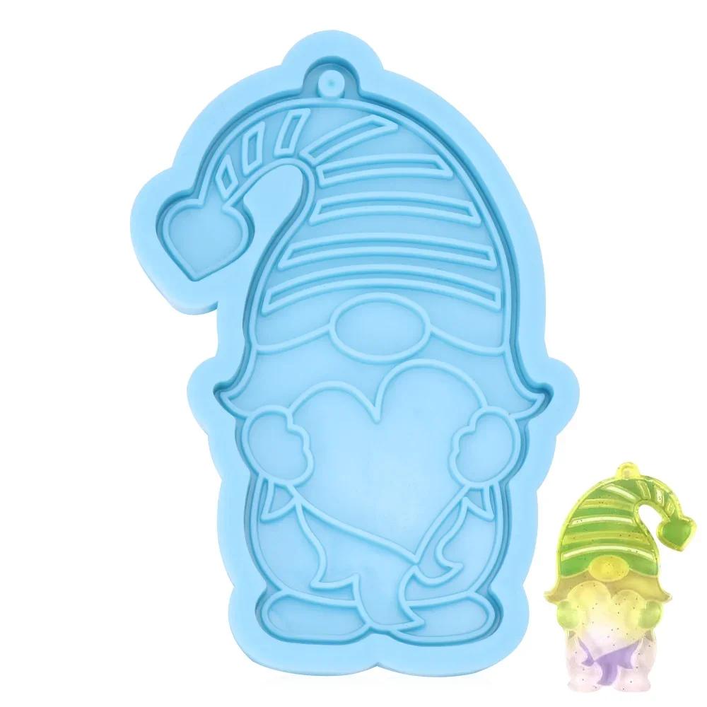 DIY Pendant Resin Crystal Epoxy Mould Christmas Tree Elk Pendant Decoration Hanging Tags Resin Silicone Mould
