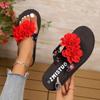 Summer lazy wind flower flip-flops one-pedal design soft sole non-slip daily commuter women's shoes