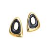 Gold-Plated Geometric Ear Clips: French Retro, Versatile, High-End Earrings