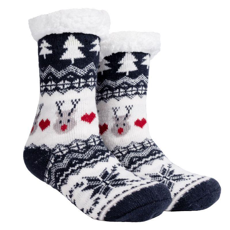 Women's Mid Tube Socks Christmas Floor Socks Home Sleep Winter Velvet and Thick Anti-slip Carpet Socks