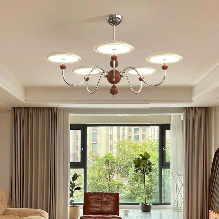Retro Chinese Style Chandelier with French Cream Design for Living Room and Bedroom