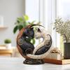 Black and white contrast art desktop decor, unique resin statue desktop decoration, suitable for home office decoration, A0KF