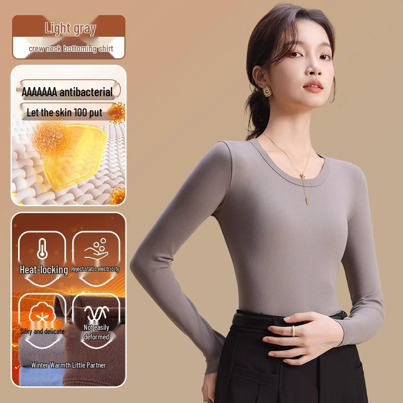 Women's Seamless Thermal Slimming Long Sleeve Undershirt