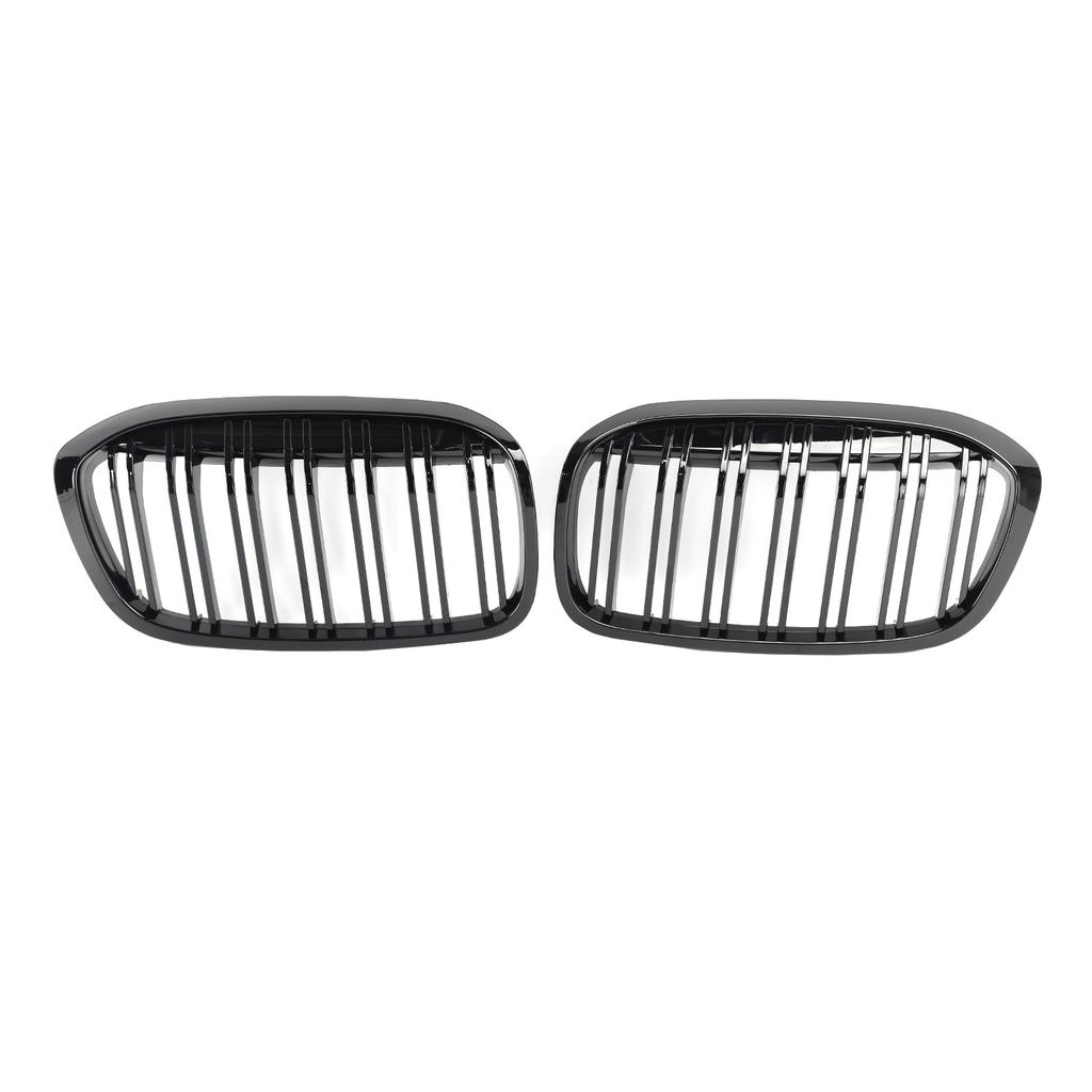 2PCS Gloss Black Front Kidney Grill Grille Fit BMW 2 Series F45 F46 2018-2021