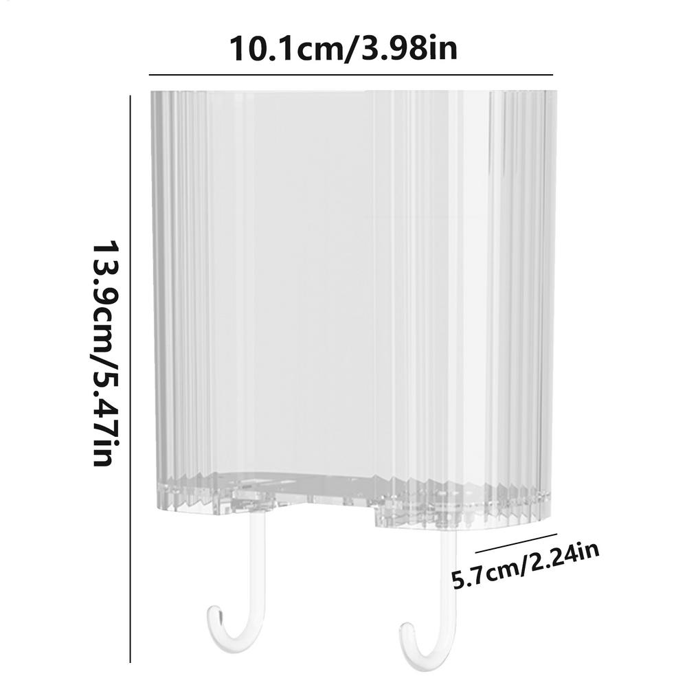 

Органайзер для душа Настенная полка для ванной комнаты с 2 крючками Без сверления Прозрачный держатель для душа Корзина для хранения расчески, косметики белый