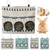 Large Capacity Rabbit Hay Bag Hook-Secured Hay Storage Dispenser Hanging Hay Feeder Hamsters