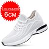 Summer Mesh Breathable Heightening Shoes Men Casual Sneakers Breathable Lace Up Sports Shoes 4/6/8CM Leisure Height Shoes 37-43