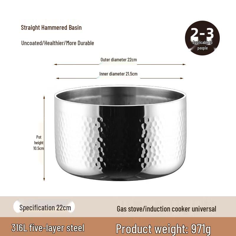 

ZISIZ Forged Hammered Stainless Steel Basin