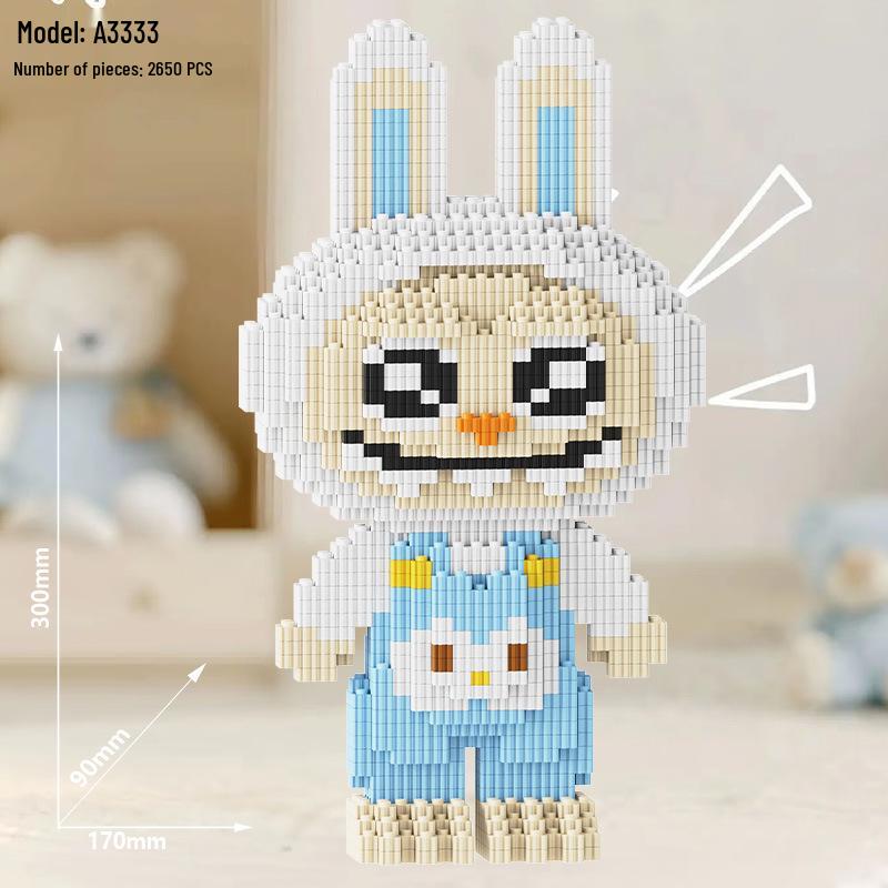 Super Cute Labubu Beads Building Blocks - Educational 3D Ornament Toy for Kids