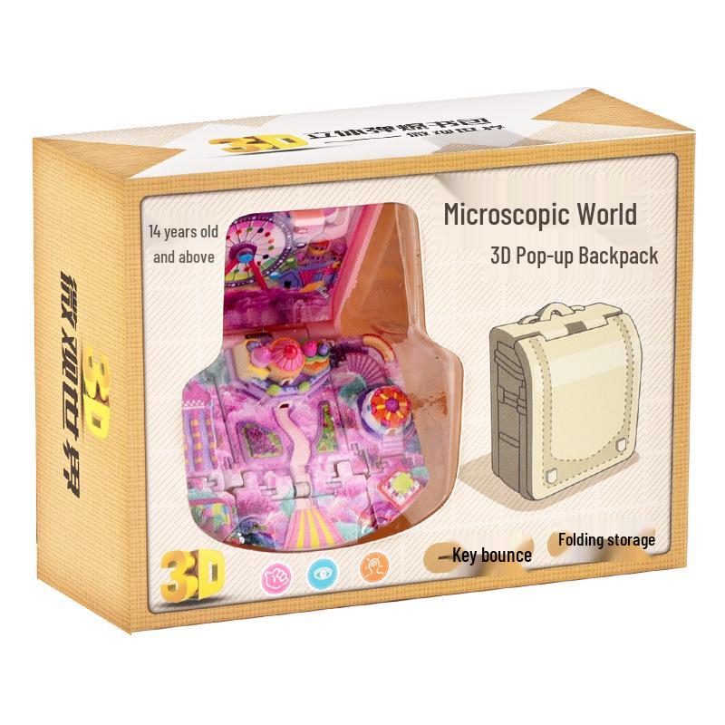 3D Dinosaur & Space Astronaut Pop-Up Keychain Book: Educational, Creative Decompression Toy