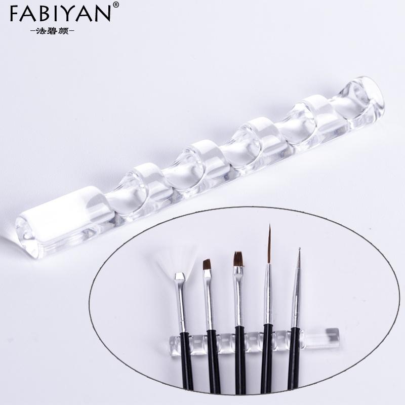 New Nail Art 5 Grids Acrylic Clear Rack Shelf Painting Brush Pen Rest Holder