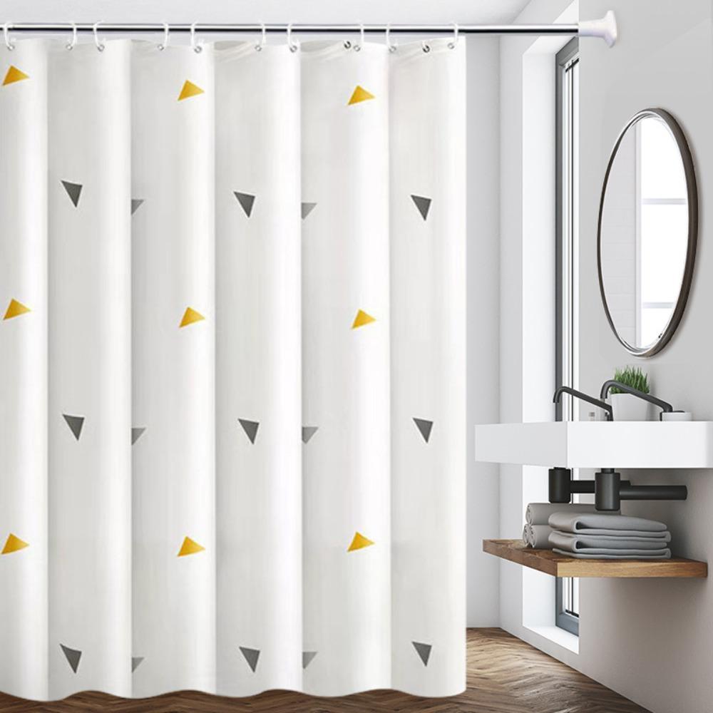 Creative With Hooks Shower Curtain Waterproof Printing Window Fabric Polyester Bathtub Partition Curtain Bathroom Accessories