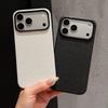 For iPhone 13 14 15 16 17 18 Pro Max Large Window Leather Texture Shockproof Soft Phone Case Cover