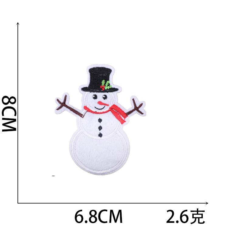 New Christmas Series Combination Embroidery Cloth Sticker Santa Crystal Ball Embroidery Cloth Sticker Voltage Ironing