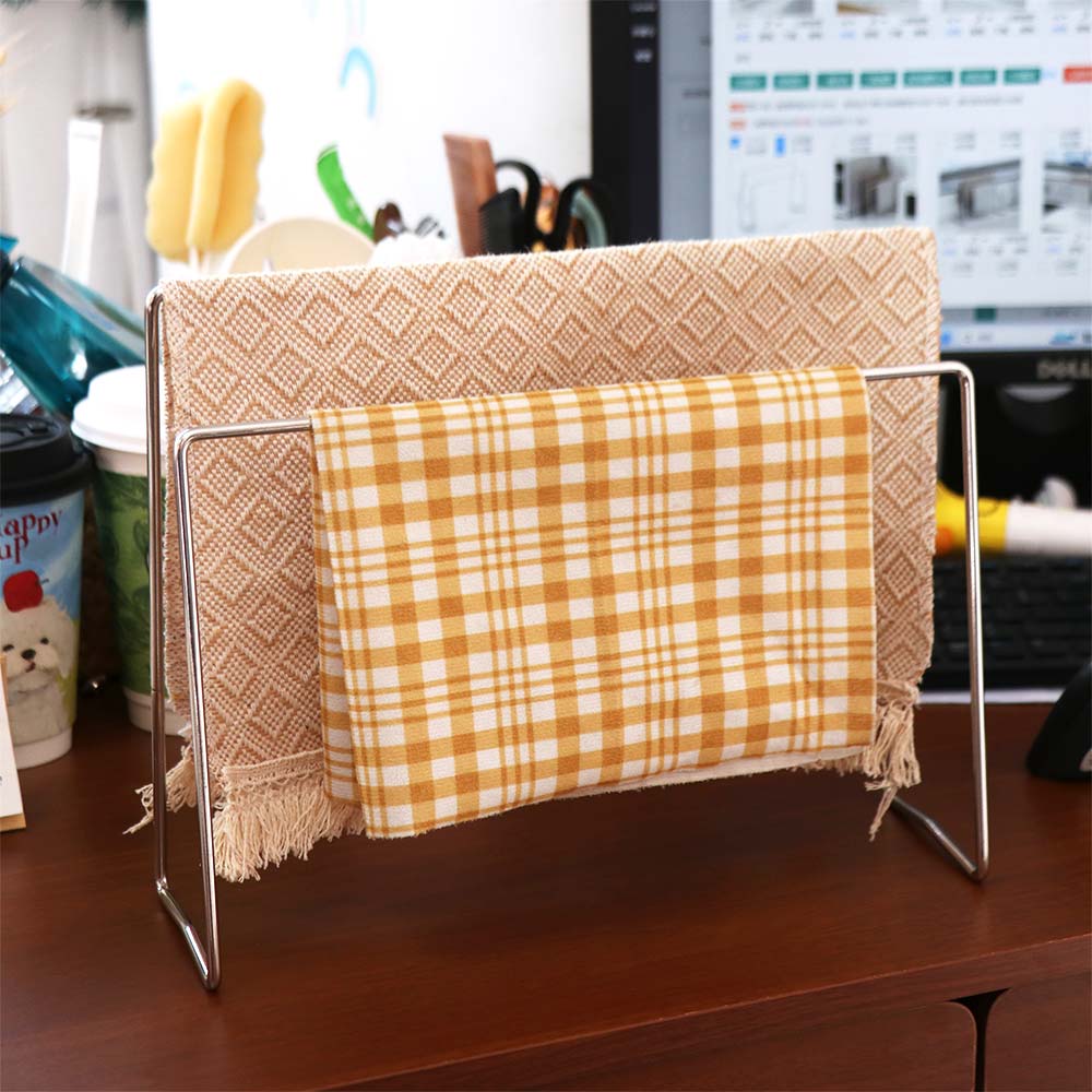 Vertical Dish Rag Storage Rack 2 Layer Hand Towel Drain Stand Dishcloth Drying Rack  Bathroom