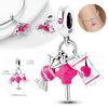 Cute Pink Sweet Candy Pendantscopper Plated Original Beads Fit Originalcharms Bracelet Beads Jewelry Gifts For Women