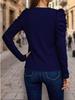2024 Women's High-Elastic Cashmere Round Neck Slim Fit Puff Sleeve Long Sleeve Top for Autumn and Winter