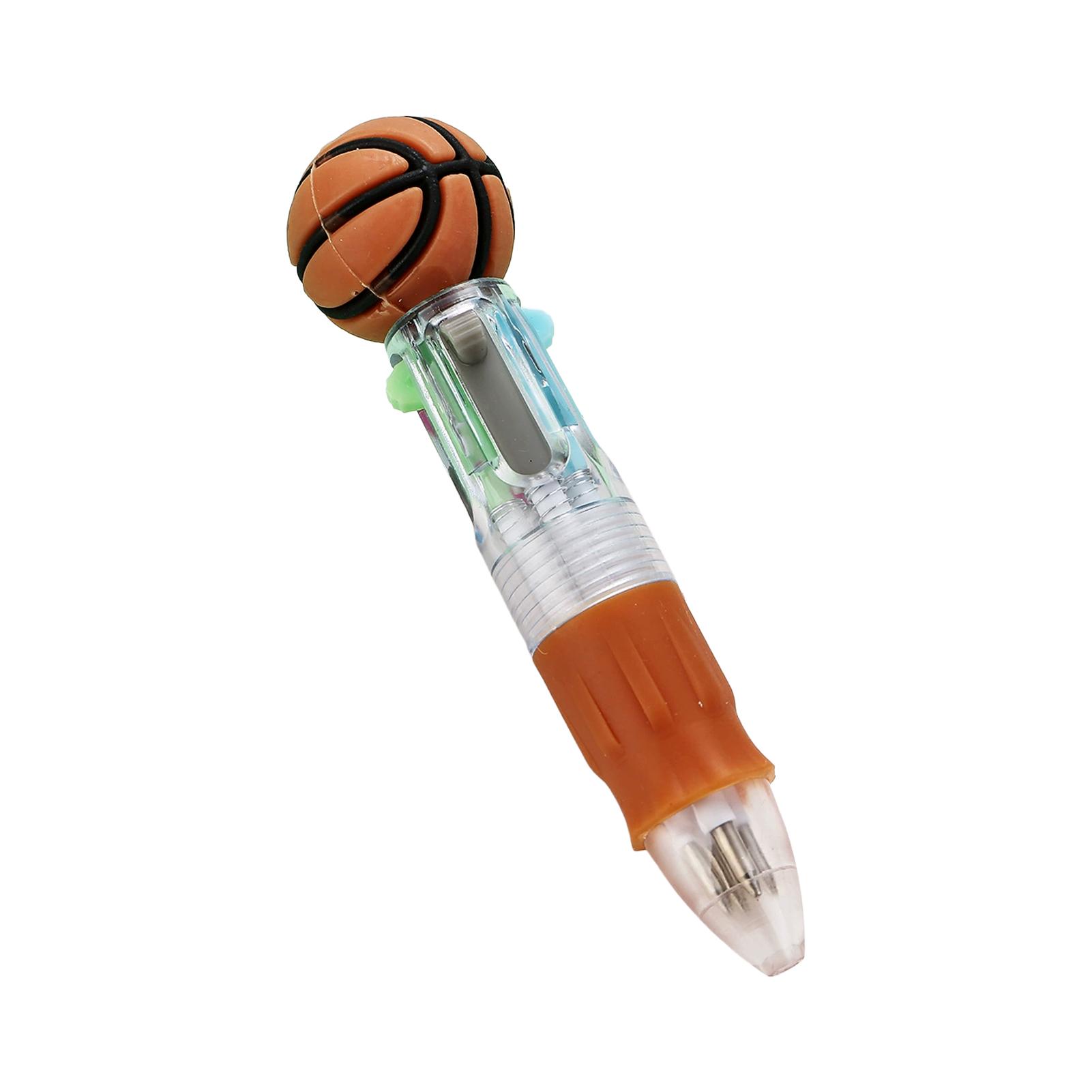 

Cartoon Head Ballpoint Pens 4 Color Retractable Silicone Grip Stationery for Students School Writing Office Supplies Gift