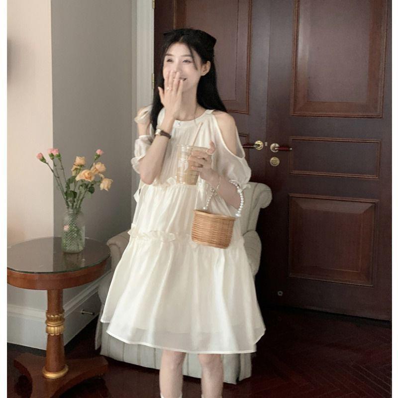 Elegantes 2024 schulterfreies Bindekleid: Sommerlicher Stil & Süße Erste Liebe Vibe