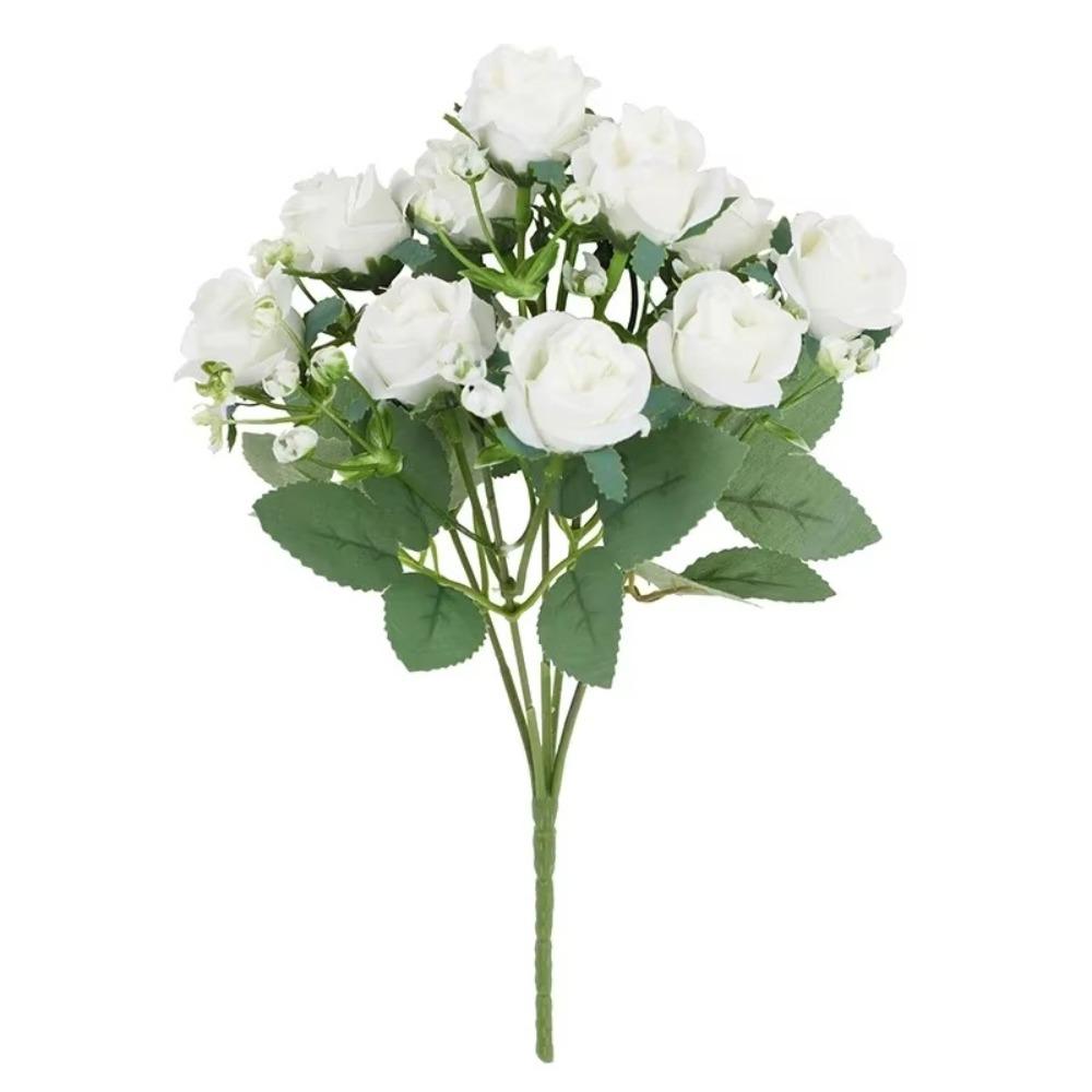 DIY Artificial Rose Bouquet 10 Heads Artificial Camellia Peony Flowers  Home Decor