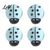 Refrigerator Magnets Decoration 4Pcs 3D Ladybug Magnet Mini Ladybird Resin Fridge Magnet Decorative Memo Note Holder for Kitchen Office Whiteboard