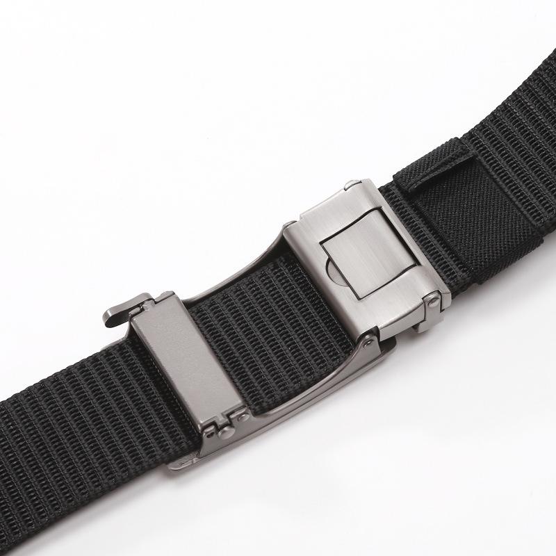 Men's Military Style Woven Nylon Belt for Outdoor and Casual Wear