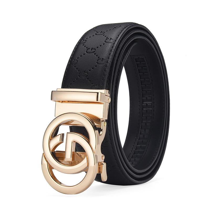Men Genuine Fashion Leather Belt With Auto Buckle For Office And Casual Outfits