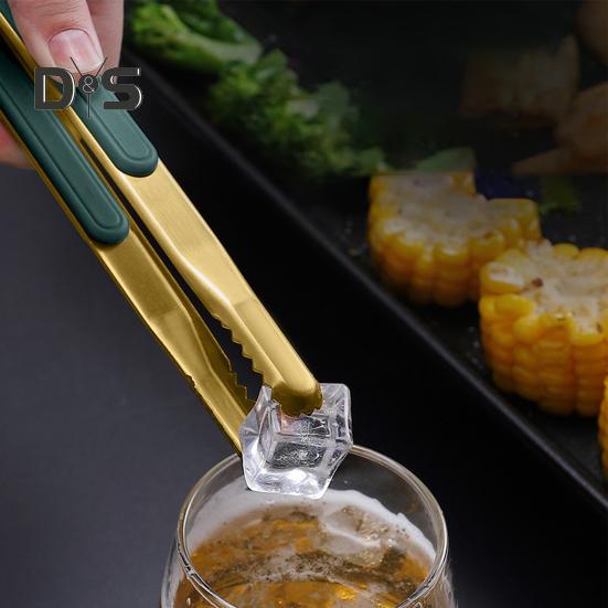 Food Tongs Anti-slip Multi-functional Non-stick Stainless Steel Salad Tongs