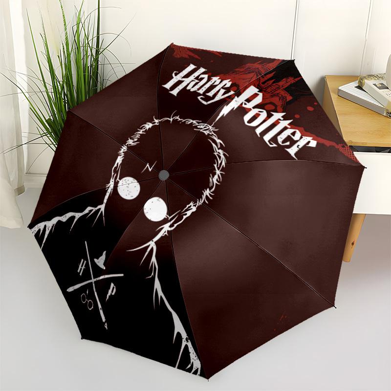 1pc Harry Potter Automatic Umbrella with Folding feature - Compact Travel Umbrella, Perfect Gift for Birthday, Christmas, 065