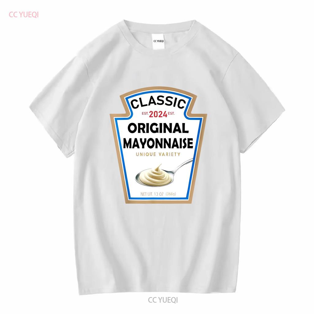 Mayonnaise Halloween Costume Family Matching Ketchup T Shirt vintage Washed fashion streetwear homme Slightly