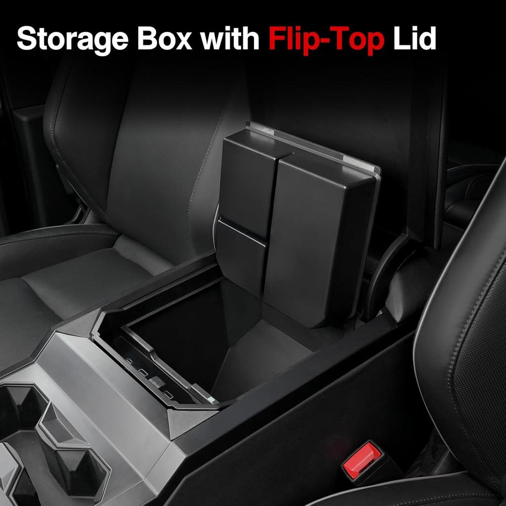 Center Console Organizer Tray Compatible With Tesla Cybertruck 2024,Armrest Storage Tray With USB Expansion Docks For Cybertruck Accessories