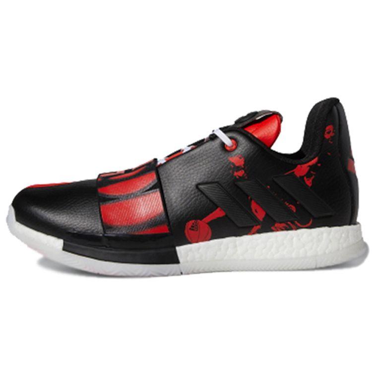 Adidas Harden Vol.3 Geek Up Leather Cushioning Non-Slip Low-Top Basketball Shoes Men sneaker Black Red G54771