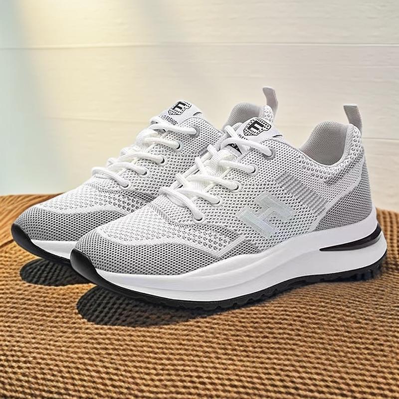 

Новые модные универсальные кроссовки из летящего трикотажа, женская спортивная обувь, сетчатая дышащая повседневная обувь, обувь для студенток 40 серый