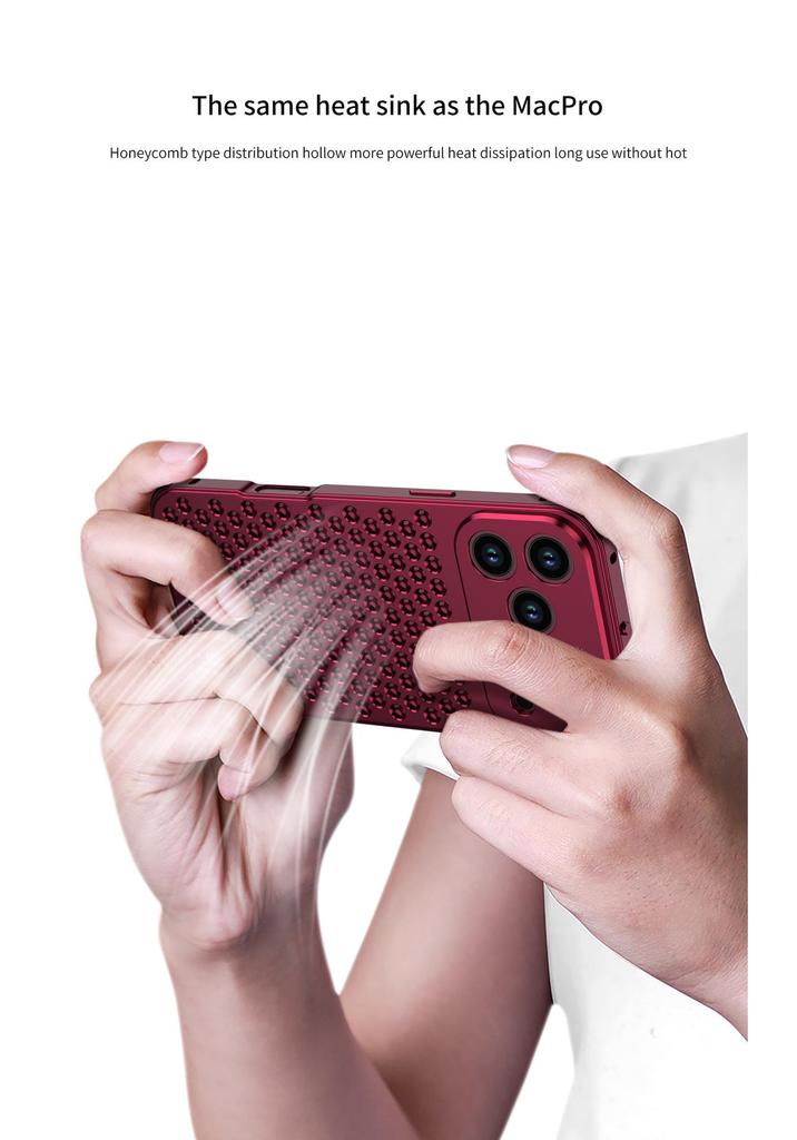 iPhone 18 Pro/Pro Max Aromatherapy Heat Dissipation Metal Snap-On Case